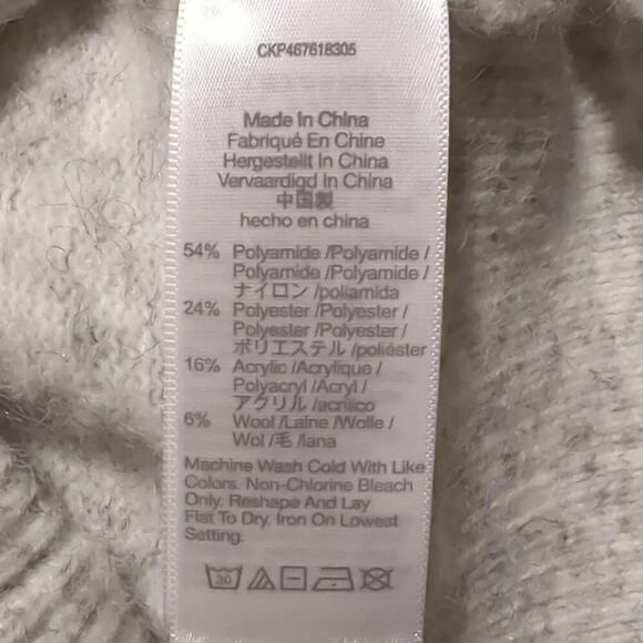 Madewell Vinson Shawl-Collar Pullover Sweater Light Gray Small - Picture 4 of 5